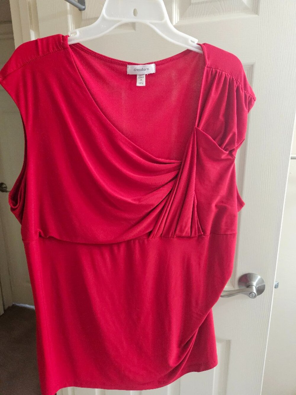 Bold Red Dress Barn 2x Blouse